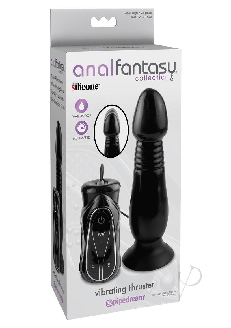 Premium Silicone Vibrating Anal Probe with Wired Remote Control - Black | Anal Fantasy Collection | Perfect for Couples Play & Solo Exploration