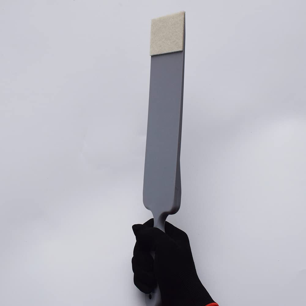 Long Reach Handle Window Tint Squeegee with Scrubber - Professional Auto Film Installation Tool for Car Windshield Tinting, Glass Cleaning & Interior Care (Gray Narrow) - Perfect for DIY Car Detailing & Professional Auto Shops