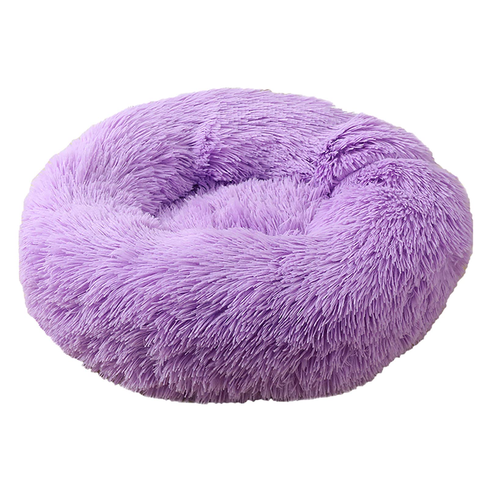 **Calming Anti-Anxiety Donut Dog & Cat Bed - Cozy Soft Round Pet Bed with Faux Fur Plush for Small & Medium Dogs & Cats - Perfect for Anxiety Relief, Warmth & Comfort at Home**