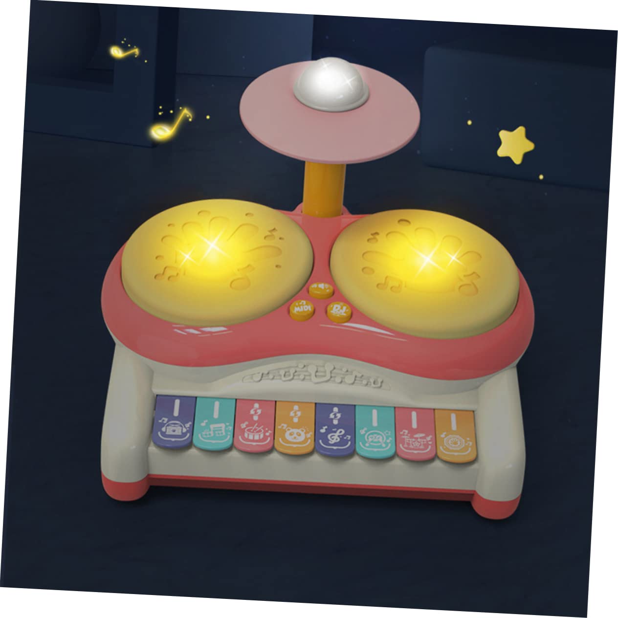 WESIEVYA Kids Drum Set - Musical Toy Drum for Toddlers & Children, Portable Mini Drum with Piano Features - Perfect for Birthday Gifts, Early Learning & Indoor Playtime