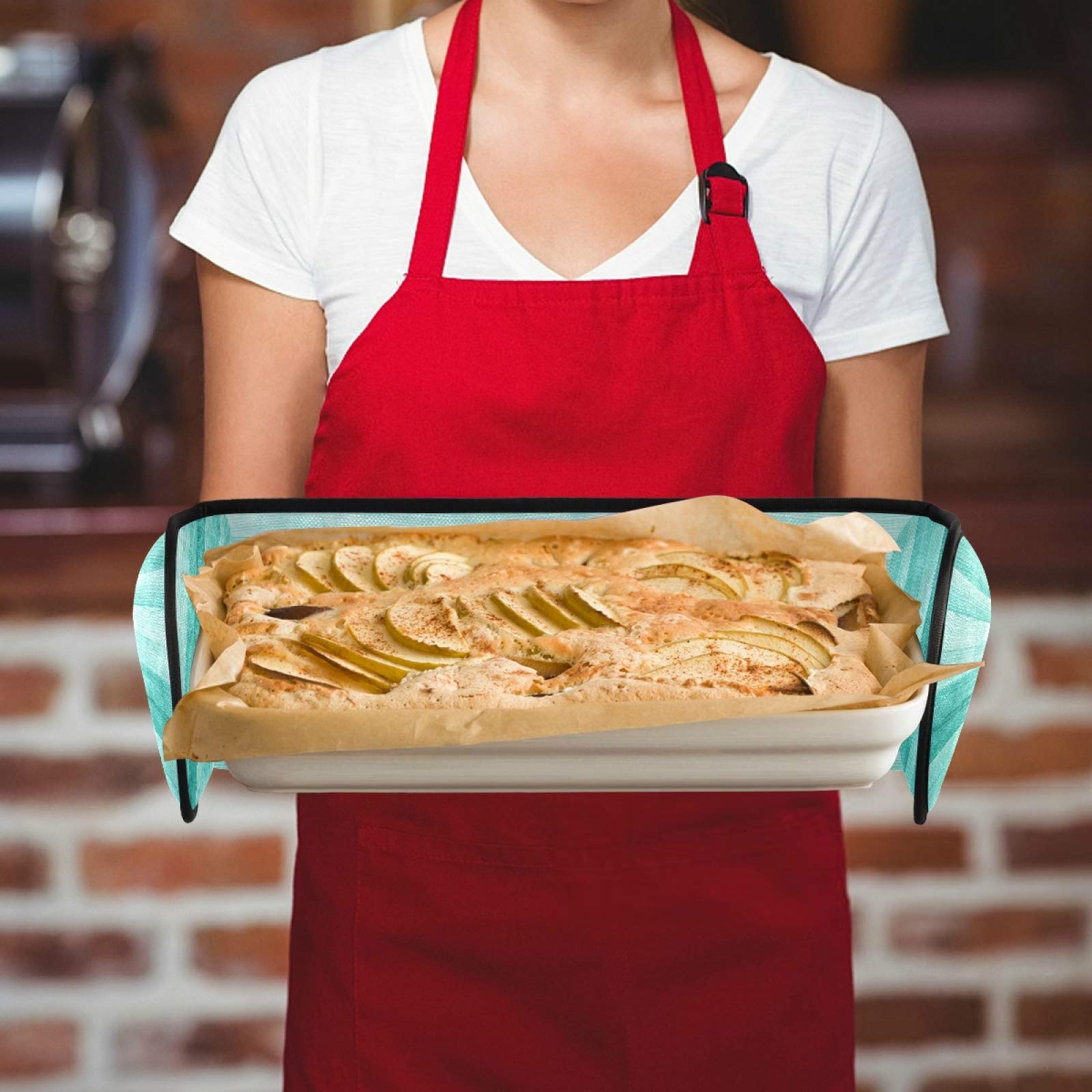 Heat Resistant Teal Wood Texture Oven Mitts & Pot Holders Set - 35