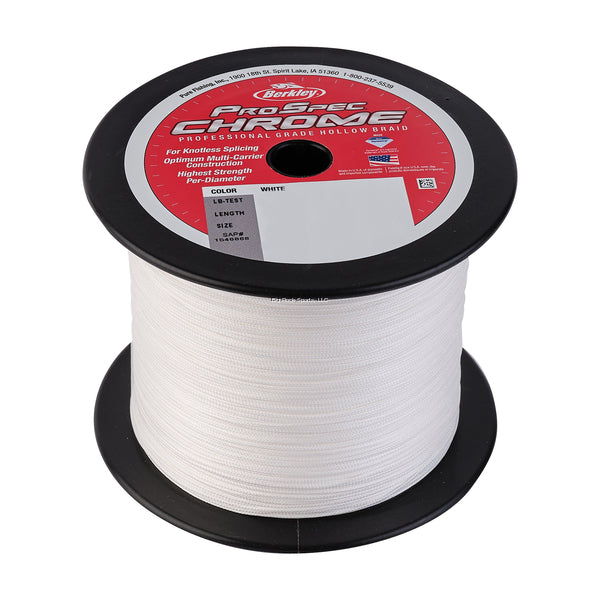 Berkley ProSpec Chrome Premium Hollow Braid Fishing Line - 10lb to 150lb Test, Multiple Colors for Saltwater & Freshwater Fishing - Ideal for Trolling, Casting, and Deep Sea Angling