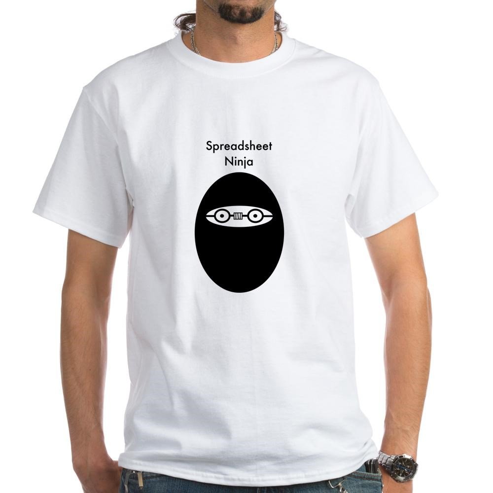 Spreadsheet White Cotton T-Shirt for Programmers & Tech Lovers | Funny Coding Tee for Office, Work & Casual Wear