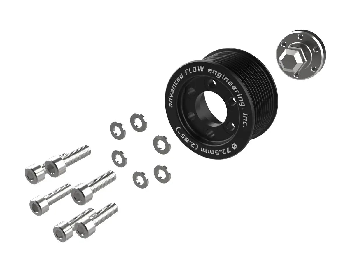 AFE Supercharger Power Pulley Kit (2.85 IN Hub) for 2015-2023 Dodge Challenger & Charger 6.2L Hellcat - Performance Upgrade for Racing & Street Use