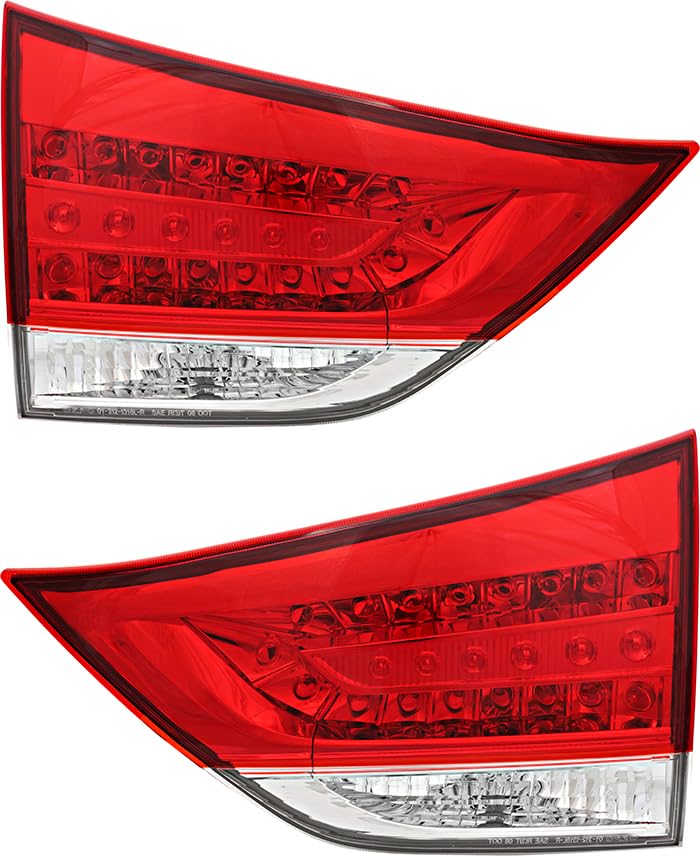 Toyota Sienna Inner Tail Lights Lamps Set - Compatible with 2011-2014 Models (Driver & Passenger Side) - Perfect for Replacement & Nighttime Safety Enhancement