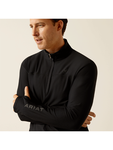 Ariat Lowell 3.0 Men's 1/4 Zip Long Sleeve Baselayer Shirt - Moisture Wicking Thermal Top for Hiking, Hunting & Outdoor Activities
