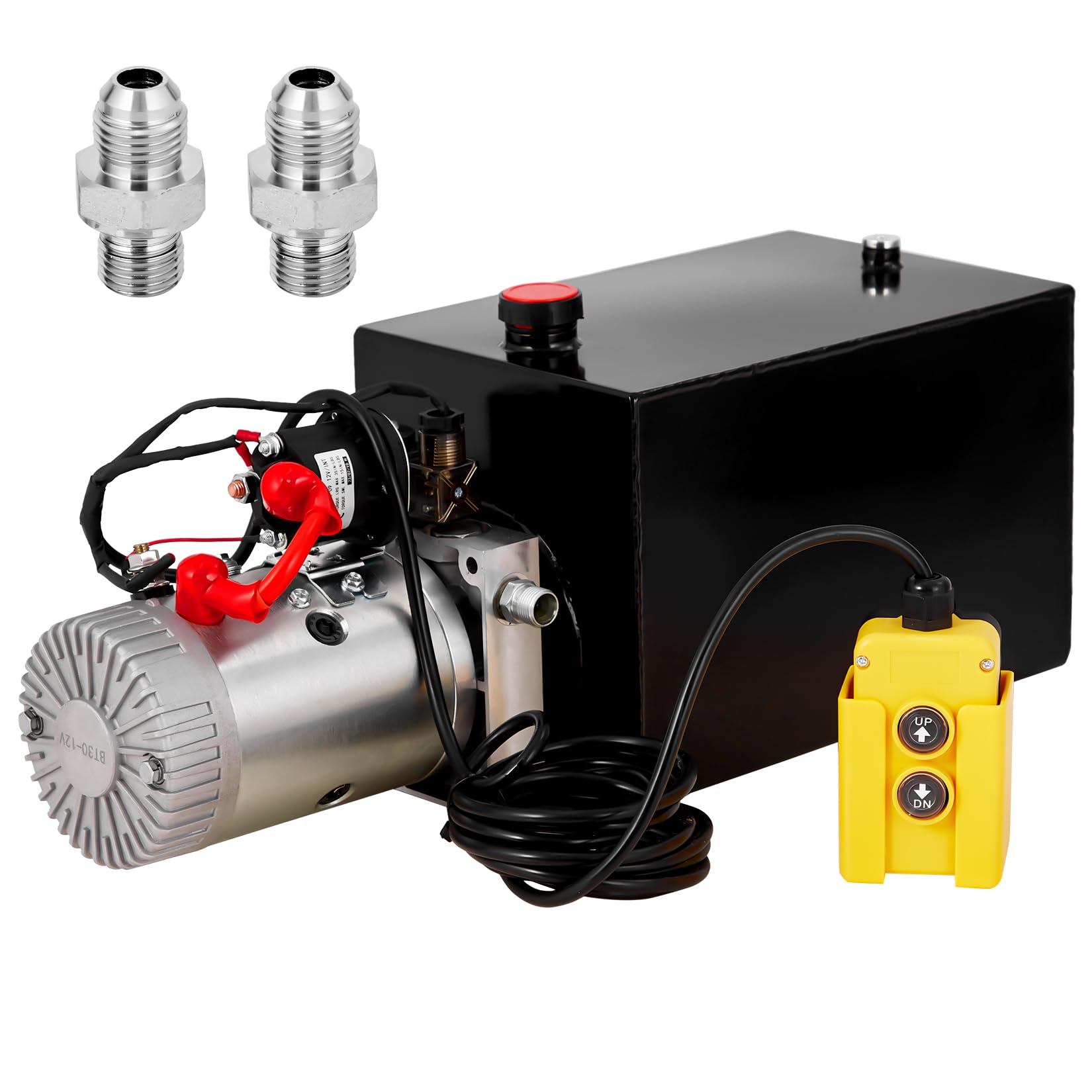 **12V Hydraulic Power Unit 13 Quart - Single Phase Car Lift Hydraulic Pump with 12L Steel Tank for Auto Repair & Garage Use**    **Use Cases:** Ideal for car lifts, automotive repair shops, garage maintenance, and vehicle servicing.