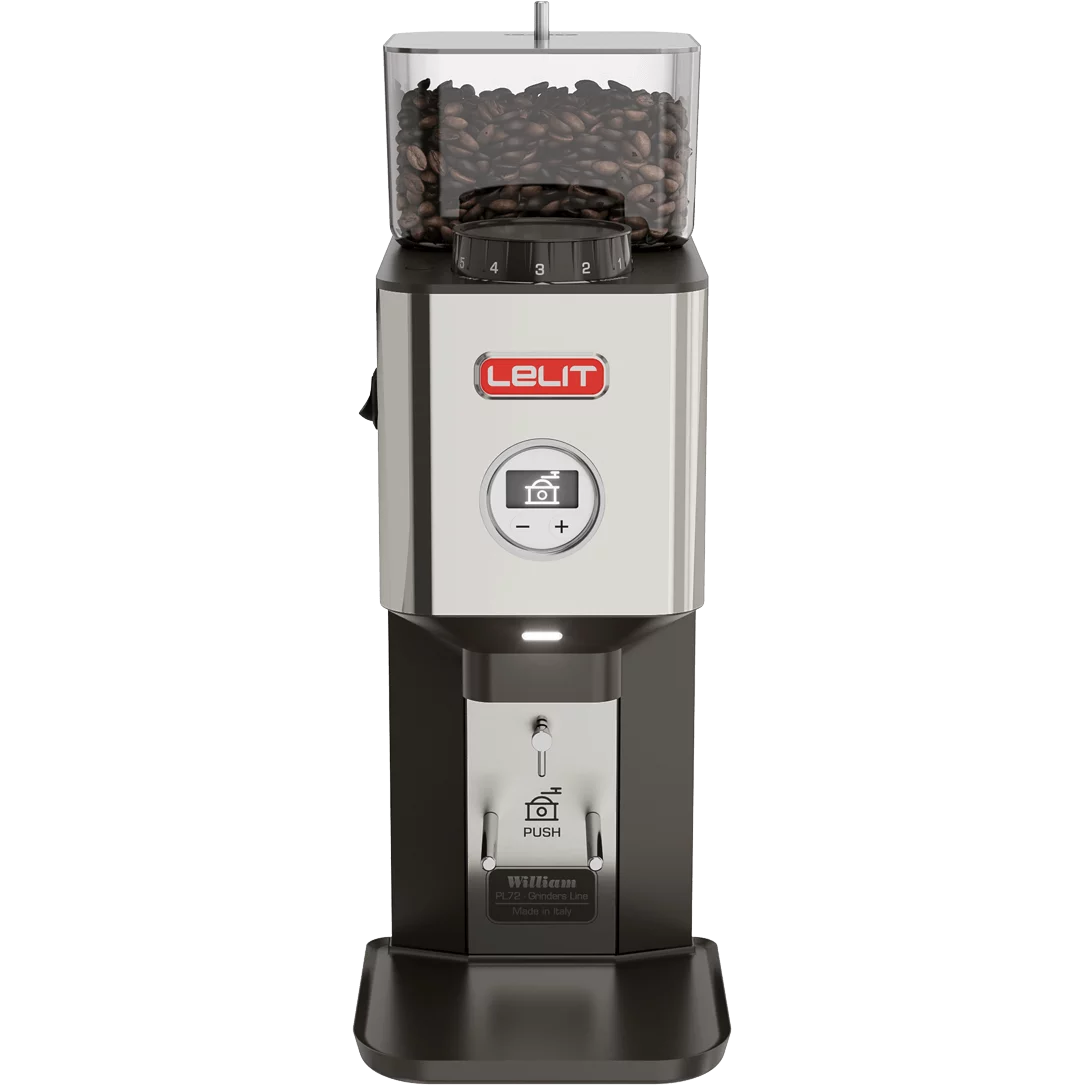 Lelit William Espresso Coffee Grinder - Professional Conical Burr Grinder for Home Baristas | Perfect for Espresso, French Press, and Pour Over Coffee Brewing