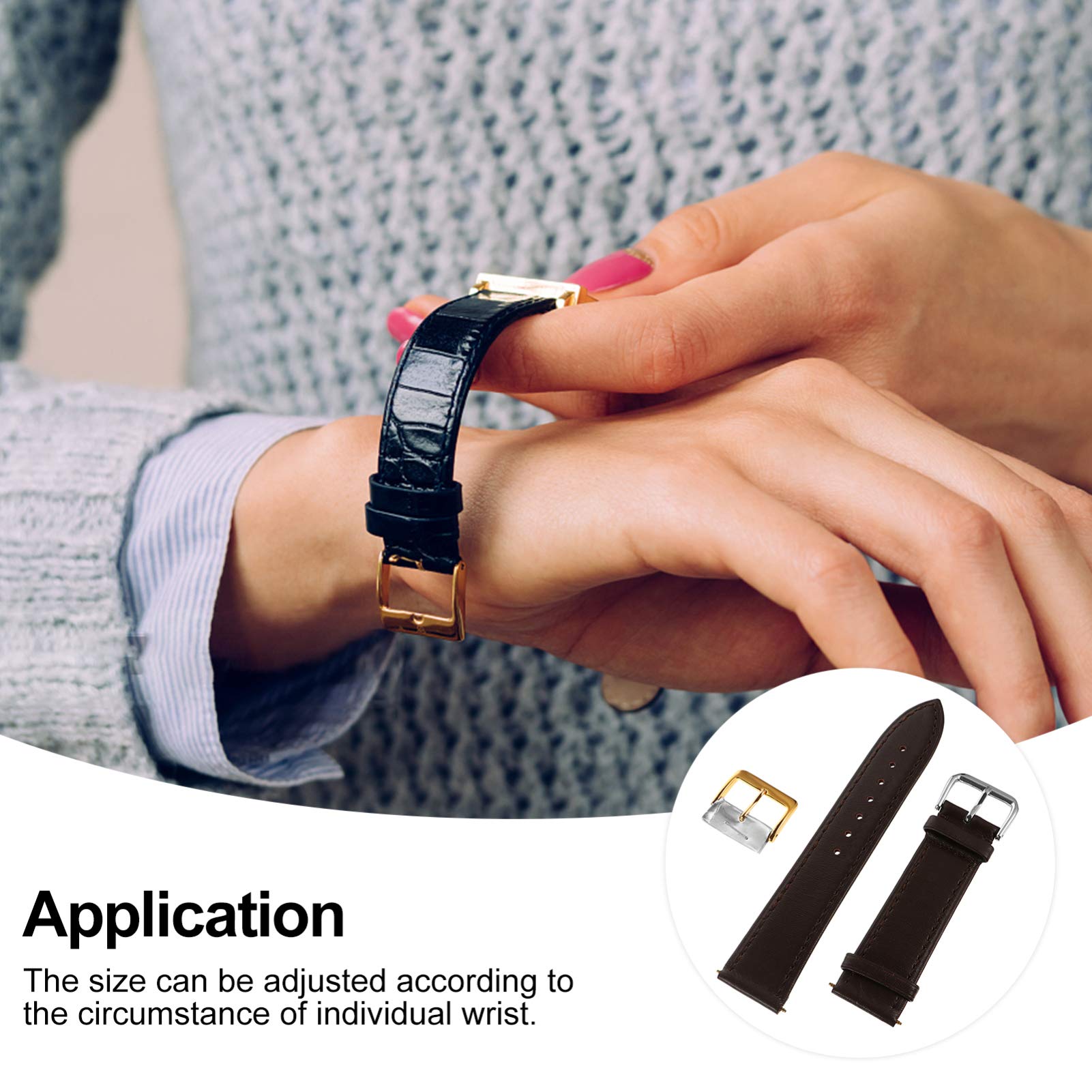 22mm Leather Watch Strap for Smart Watches - Comfortable & Stylish for Daily Wear