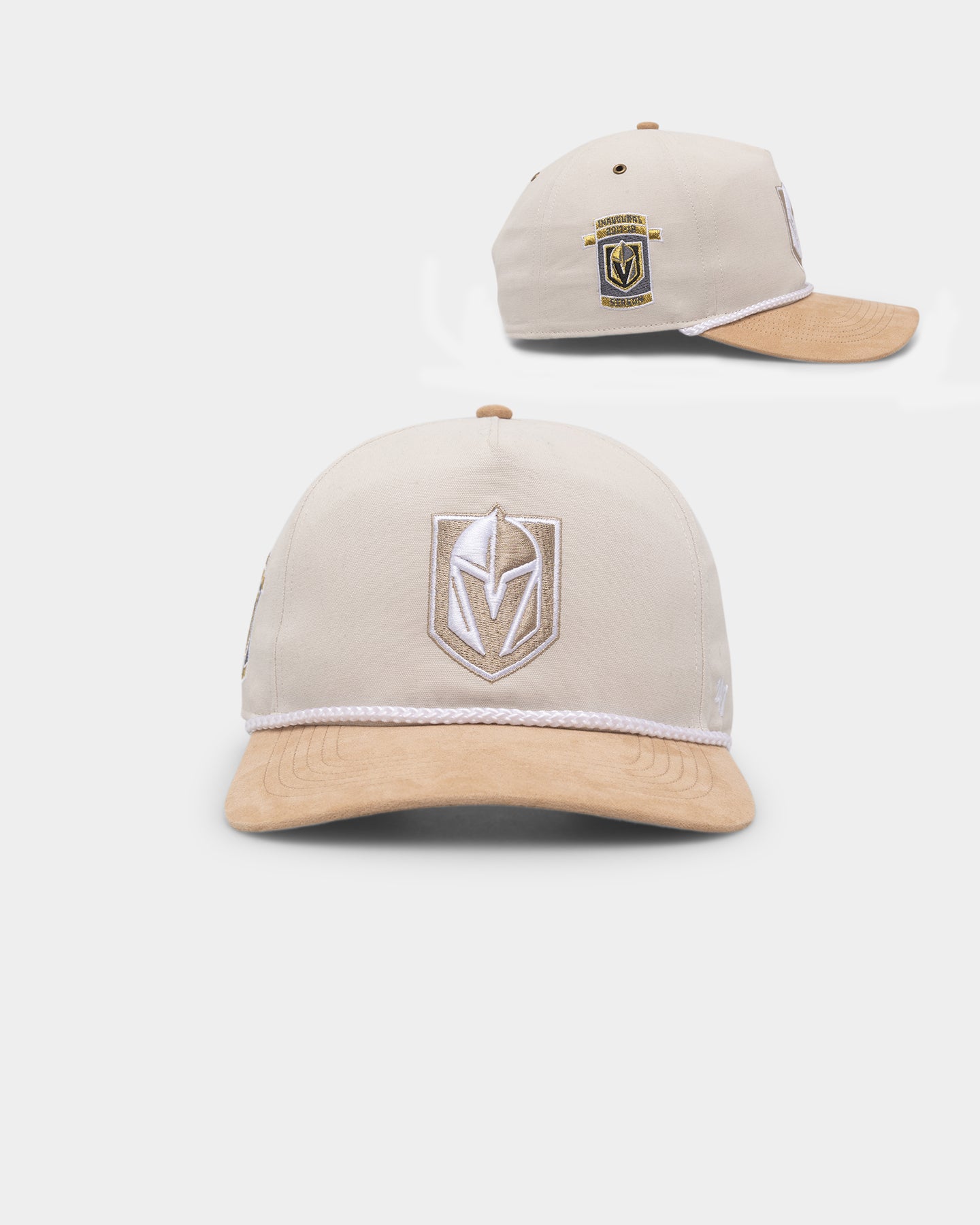 47 Brand Vegas Golden Knights Sand Dune Snapback Adjustable Hat - Bone/Khaki - Official NHL Team Cap for Men & Women - Perfect for Game Day, Sports Events & Casual Wear