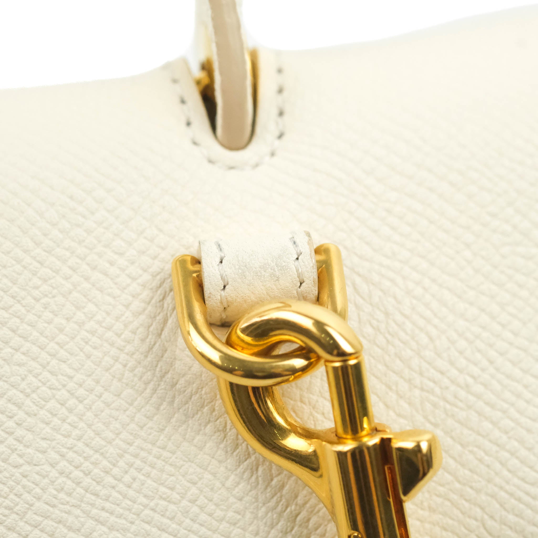 Celine Mini Belt Bag in White Grained Calfskin with Gold Hardware - Perfect for Everyday Use, Work, and Travel