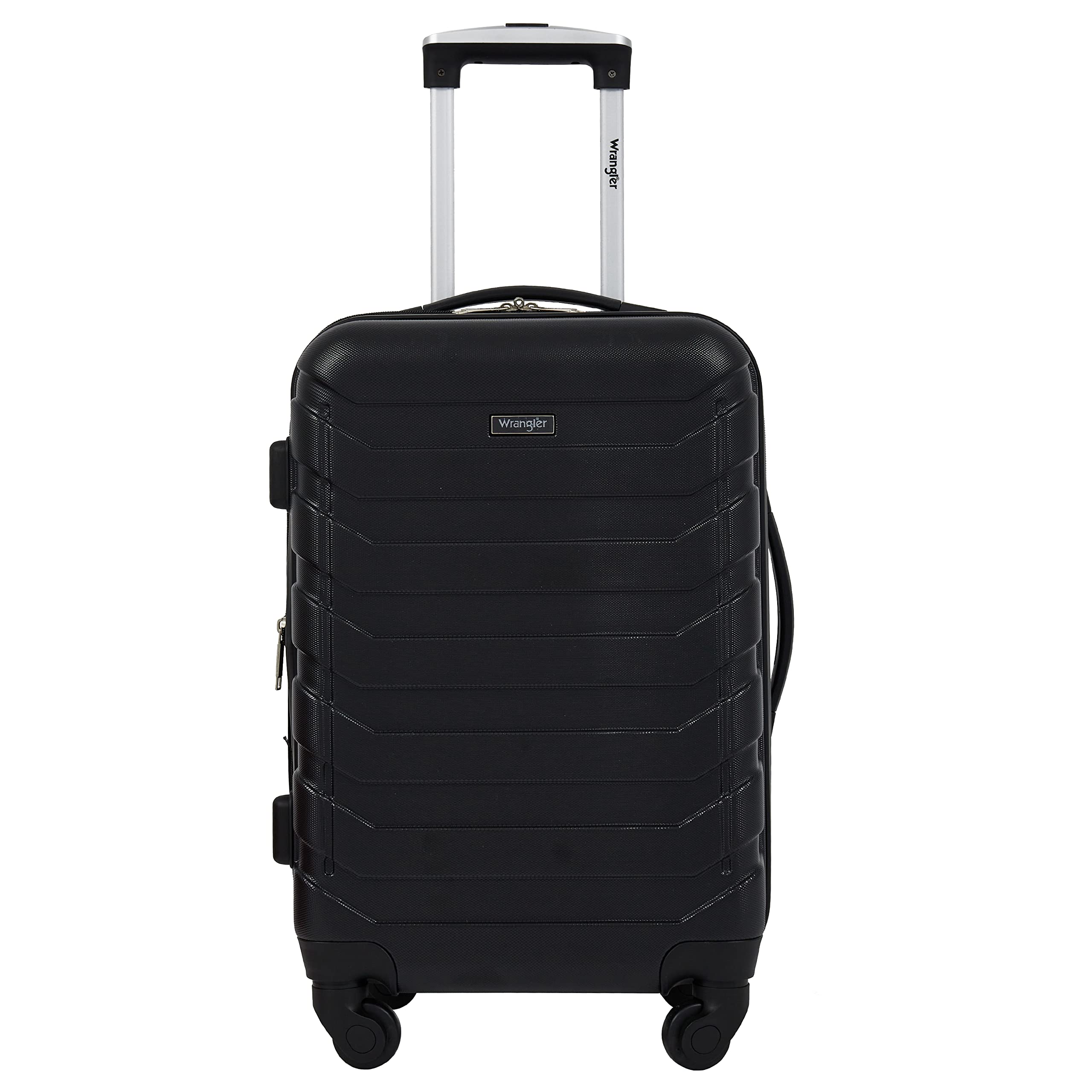 Wrangler Miami 5-Piece Black Luggage & Packing Cubes Set - Perfect for Travel Organization, Suitcase Compartment Dividers, Carry-on Packing Accessories