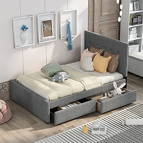 Gray+full+two Drawers