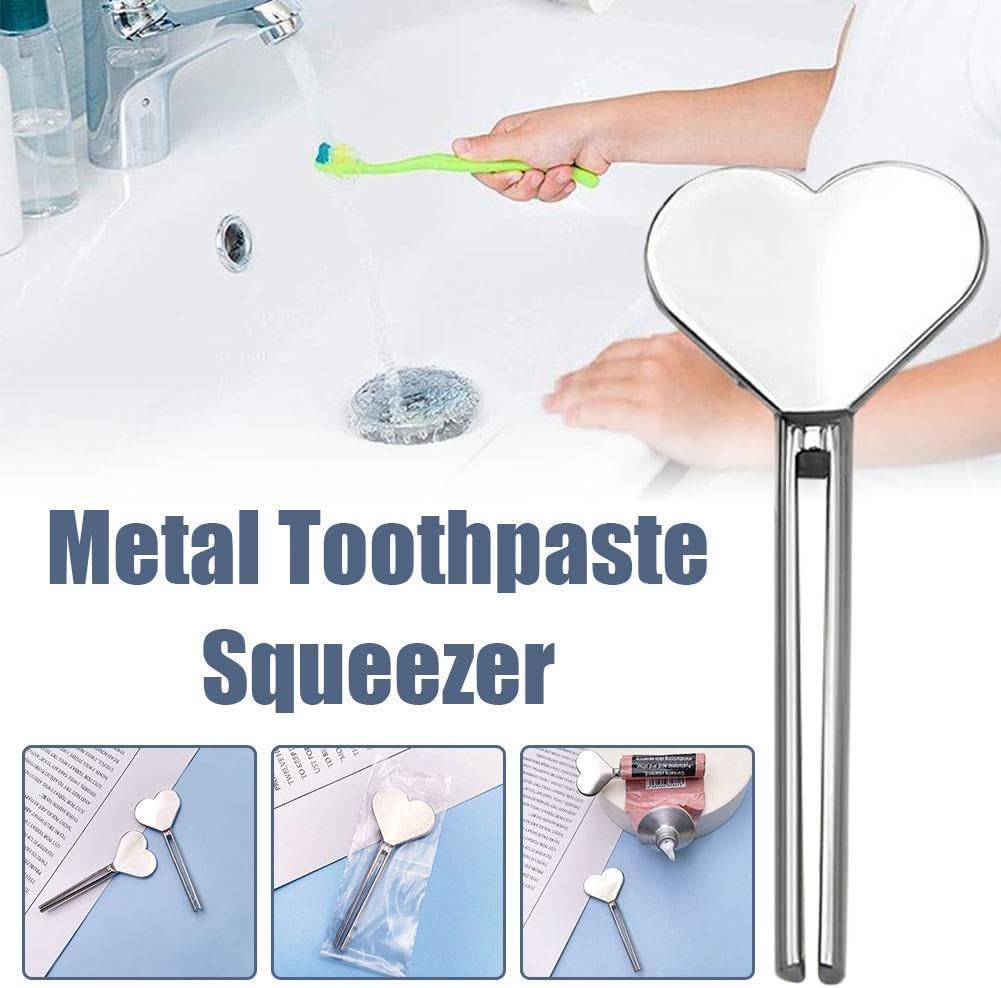 Stainless Steel Toothpaste Tube Squeezer & Hand Cream Roller - Metal Manual Dispenser for Bathroom, Cosmetic & Travel - Perfect for Tidy Tubes & Easy Squeezing