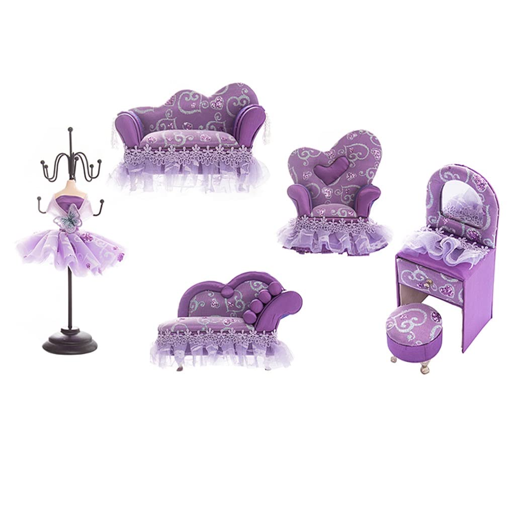 Elegant Purple Heart-Shaped Jewelry Box with Floral Lace Design - Large Capacity Storage Organizer for Necklaces, Rings & Earrings | Perfect for Vanity Table, Dresser Top & Gift Giving