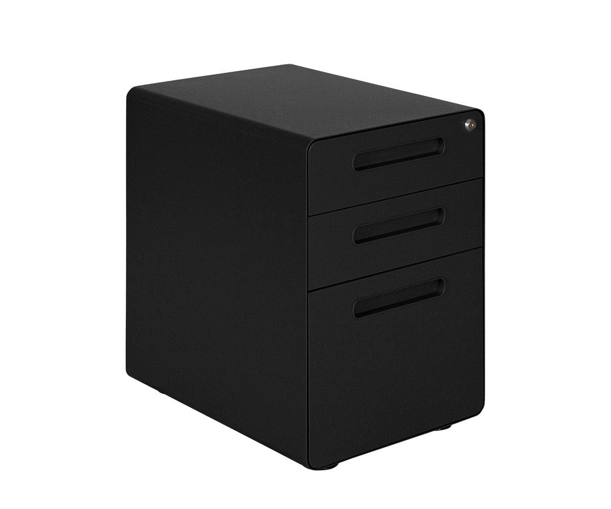 Trey File Pedestal - 3-Tier Rolling Storage Organizer for Office Files & Documents | Perfect for Home Office, Classroom & Workplace Organization