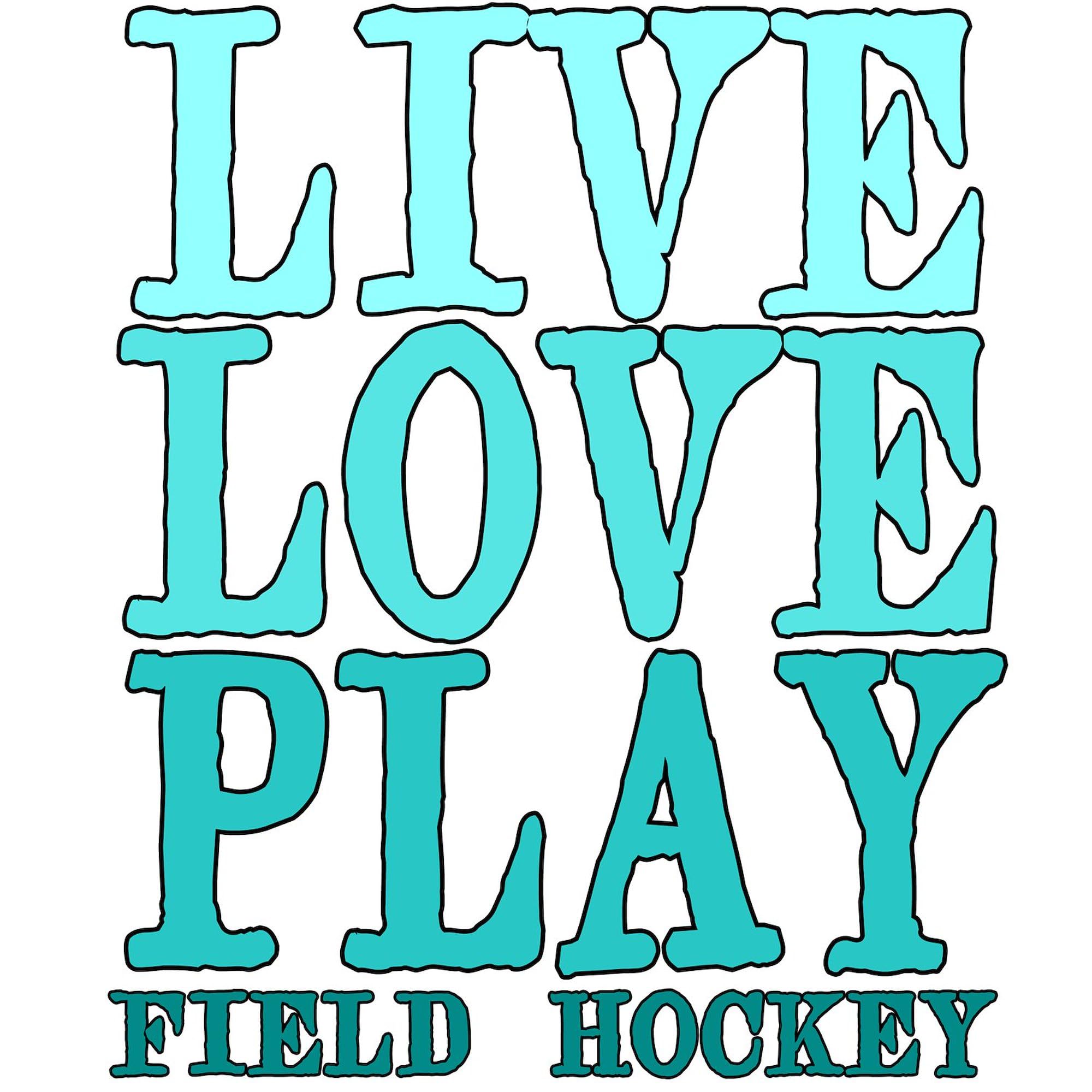 Live Love Play Field Hockey Oval Car Bumper Sticker - Decorative Vinyl Sticker for Cars, Laptops, Water Bottles - Perfect for Hockey Players, Fans & Sports Enthusiasts