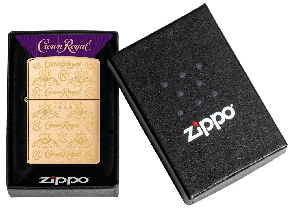 Zippo Crown Royal Collectible Lighters - Windproof & Refillable for Outdoor Adventures, Camping, and Everyday Carry