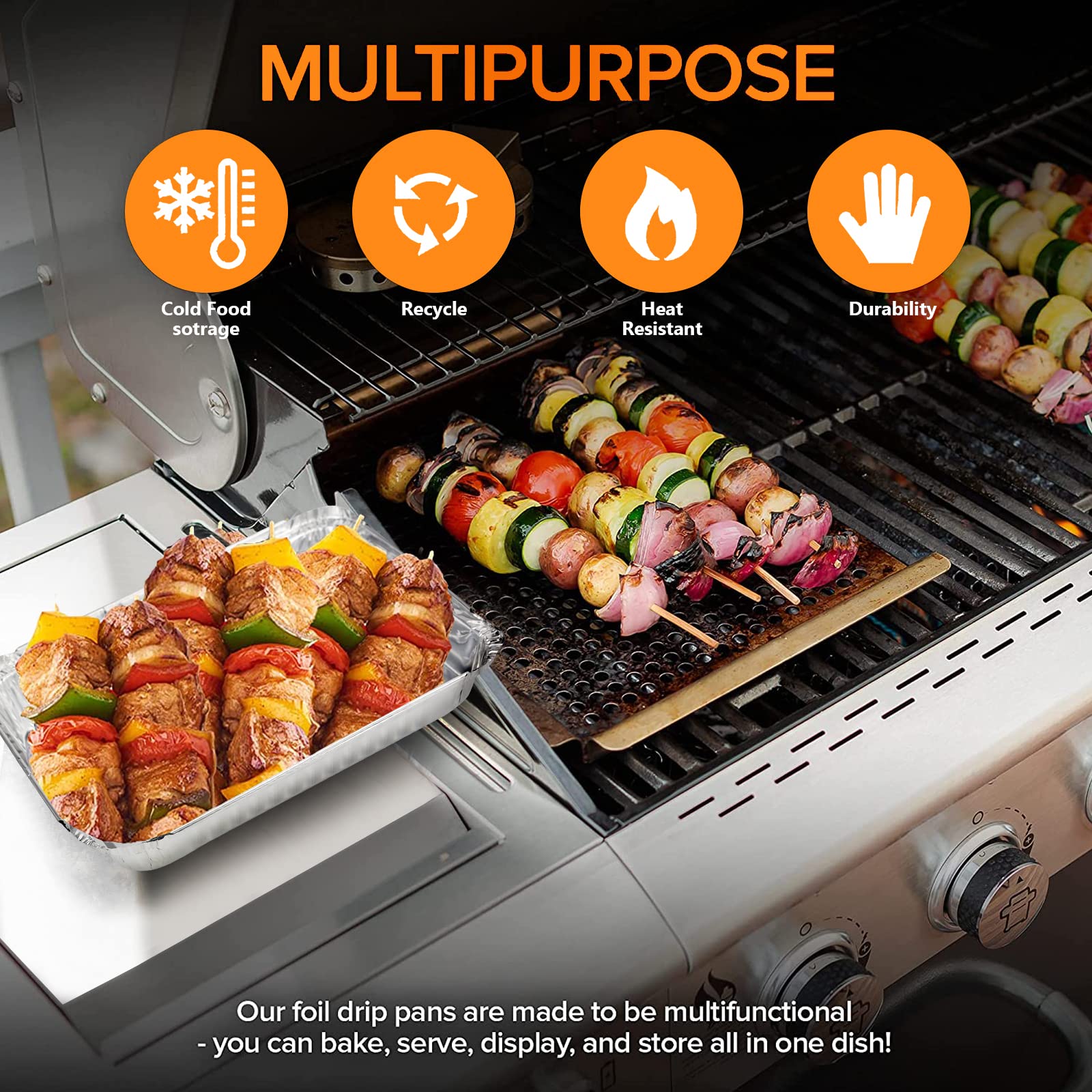 Weber Spirit I&II 200/300 & Genesis I&II LX200/300 Series Grease Tray - 67047 Metal Catch Pan & 6415 Aluminum Liner Replacement for Weber Traveler Grill - Perfect for Outdoor BBQ, Camping & Backyard Grilling