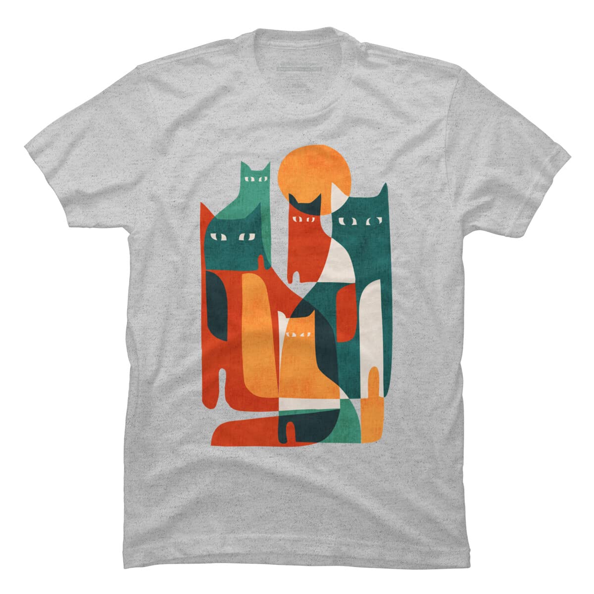 Design By Humans Men's Cat Graphic T-Shirt - Funny Animal Print Tee for Casual Wear & Gifts | Perfect for Everyday Outfits, Parties, and Cat Lovers