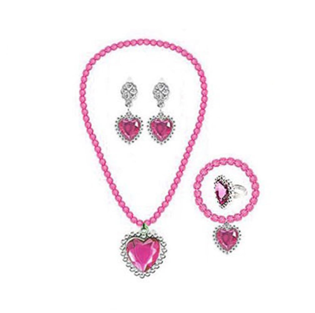 **Princess Aurora Costume Set for Girls - Gloves, Tiara, Necklace, Wand, Earrings, Bracelet & Ring - Halloween & Christmas Dress Up, Cosplay, Birthday Party Gifts**