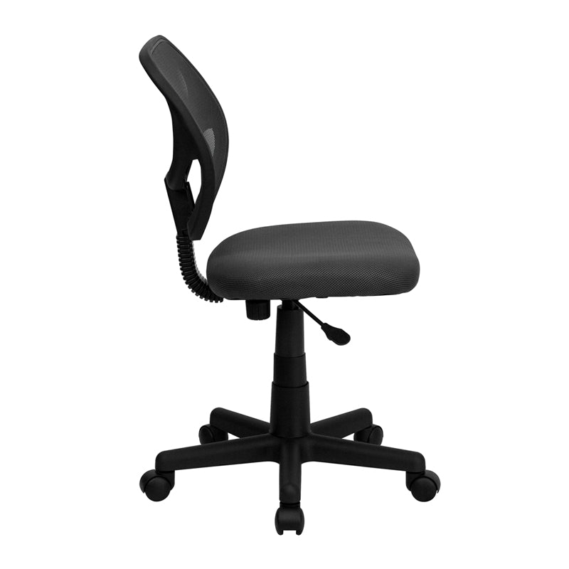 Ergonomic FLASH Neri Low Back Mesh Office Chair with Swivel Base & Curved Square Back - Breathable Mesh Task Chair for Home Office, Gaming & Workspaces