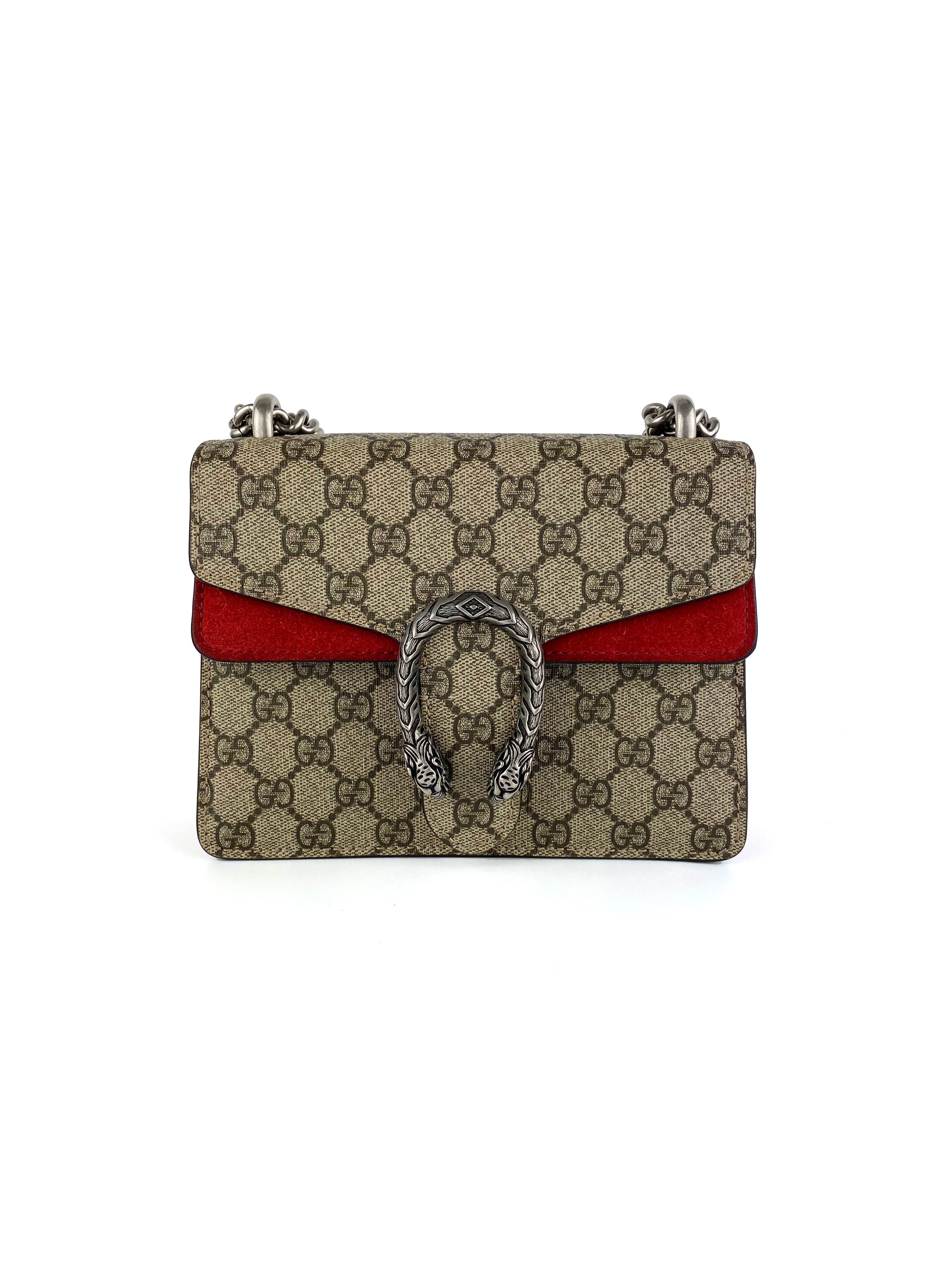 Gucci Mini Dionysus Shoulder Bag with Red Trim - Elegant Crossbody Purse for Women, Perfect for Parties, Dates & Night Out