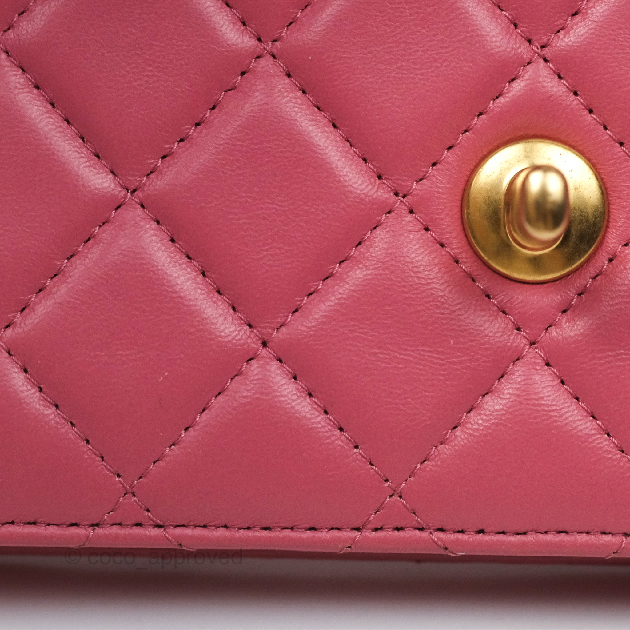 Chanel Quilted Lambskin Pink Adjustable Chain Wallet on Chain WOC - Perfect for Evening Events, Parties, and Daily Luxury Use