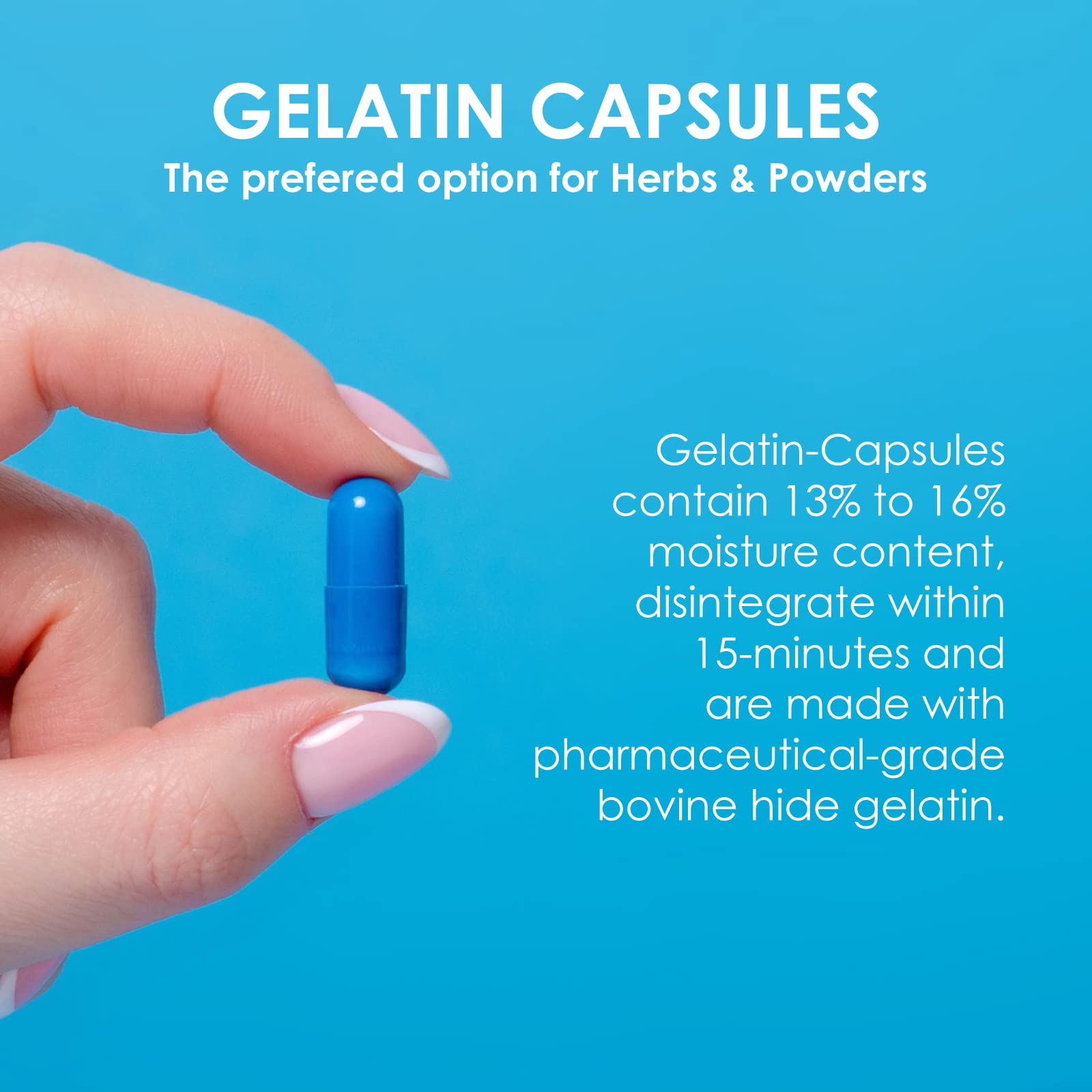 Size 00 Clear Gelatin Empty Capsules - 5,000 Count Separated Capsules for DIY Supplement Filling | Perfect for Herbal, Vitamin & Powder Supplements | Capsuline Brand