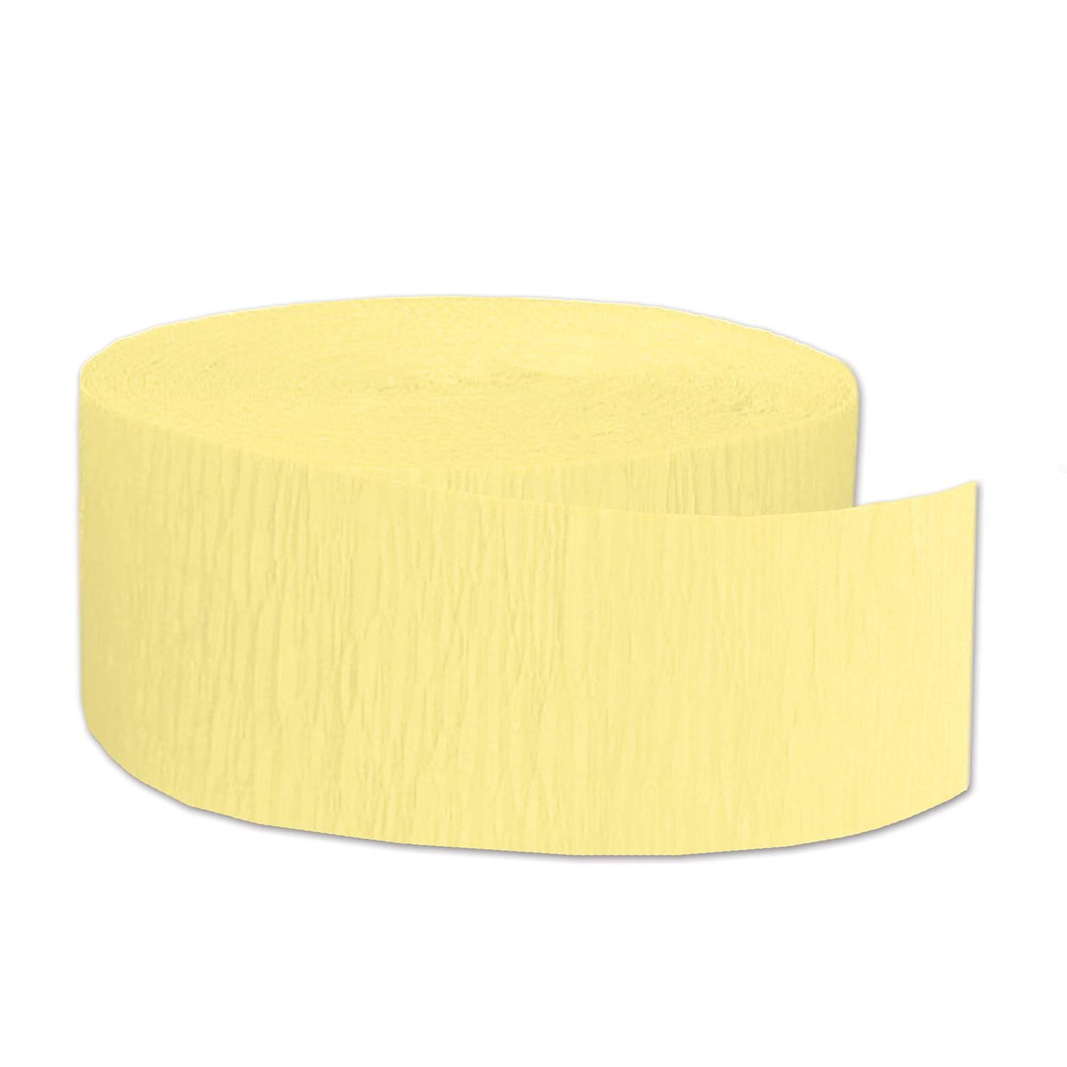 12 Pack Beistle FR Party Festive Crepe Streamers - Yellow Decoration for Birthday, Wedding & Holiday Celebrations - Perfect for Indoor/Outdoor Party Decor