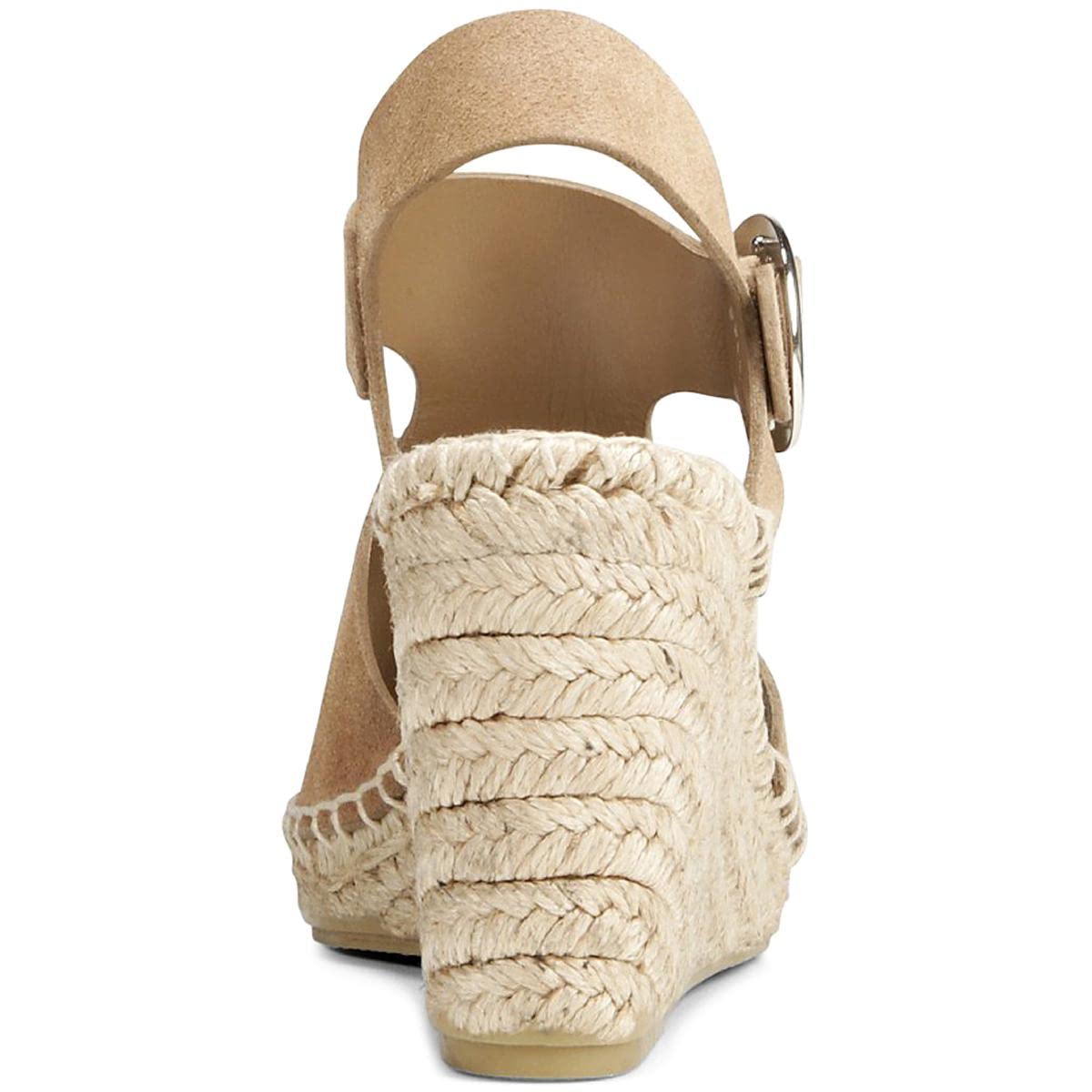VIA SPIGA Women's Nolan Buckle Ankle Wedge Sandals - Comfortable Summer Casual Shoes for Walking, Beach, Vacation & Outdoor Activities