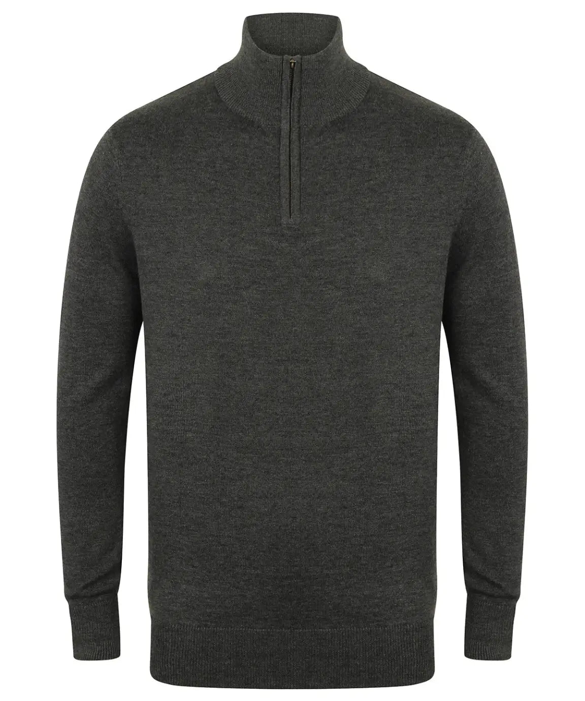 Henbury 1/4 Zip Knitted Jumper for Women - Soft Winter Pullover Sweater - Casual Office Wear & Outdoor Activities