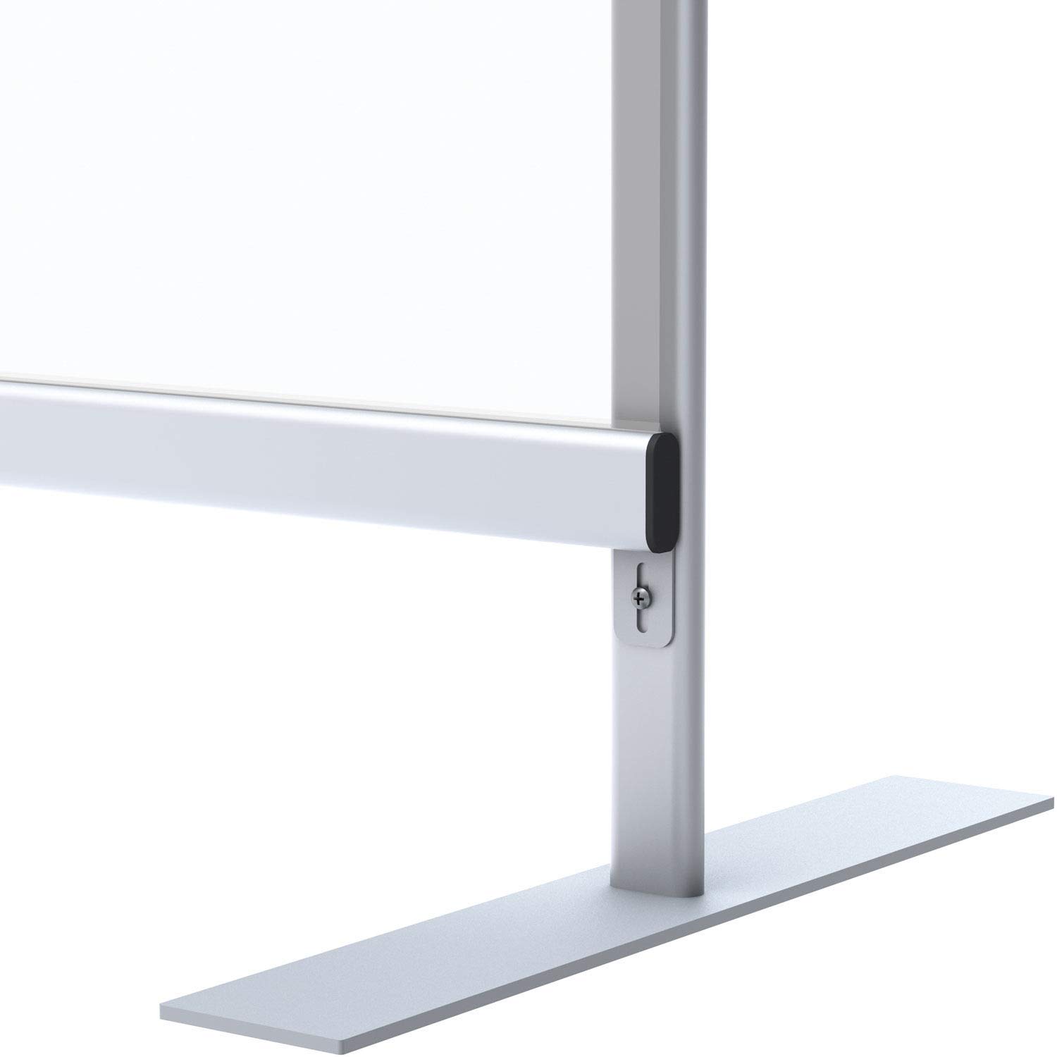 6'W x 6'H Clear Portable Safety Partition - Floor Supported Personal Protection Screen for Office, Retail & Healthcare Spaces