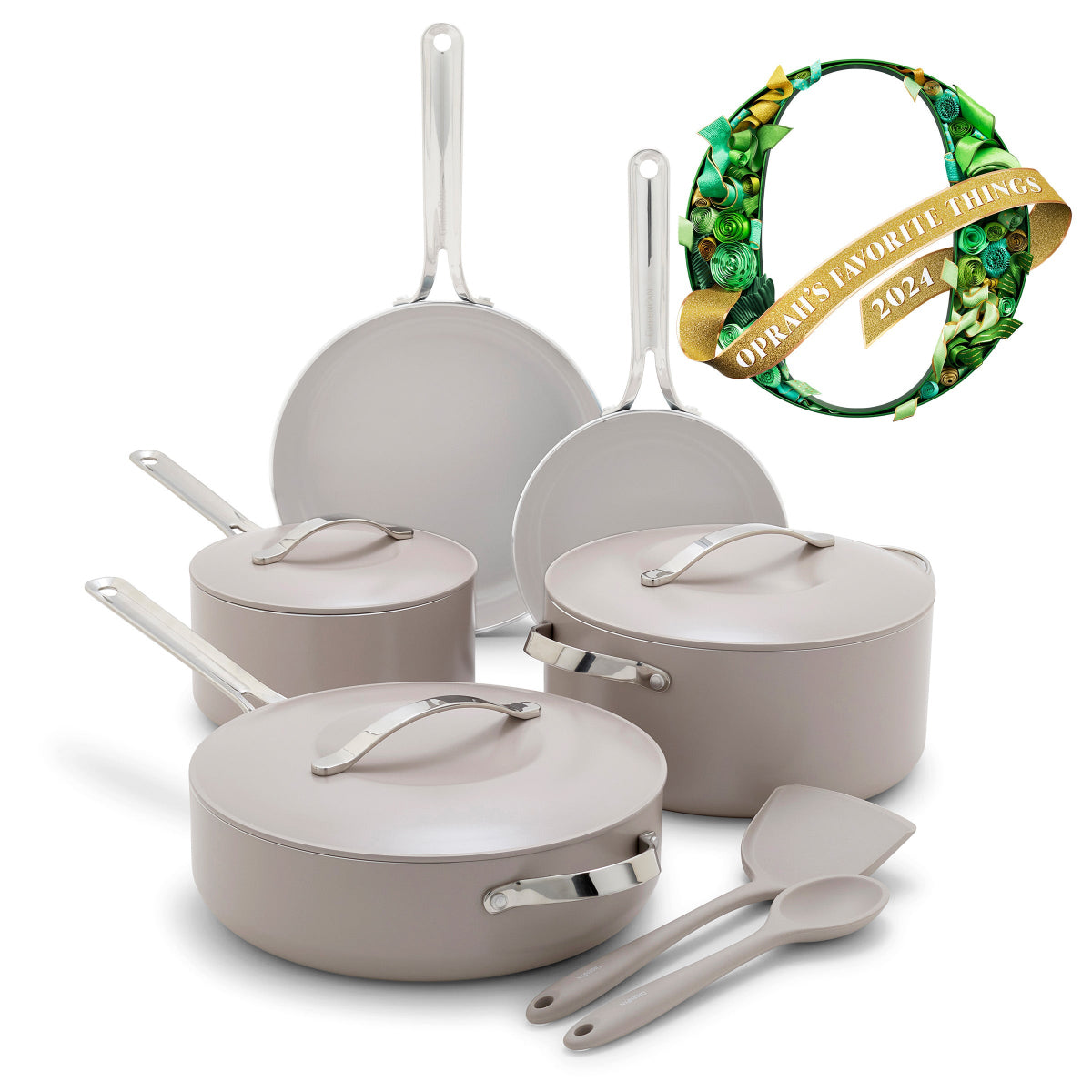 Nova Ceramic Nonstick 10-Piece Cookware Set - PFOA-Free Clay Pot & Pan Set for Healthy Cooking | Perfect for Frying, Boiling & Baking in Modern Kitchens