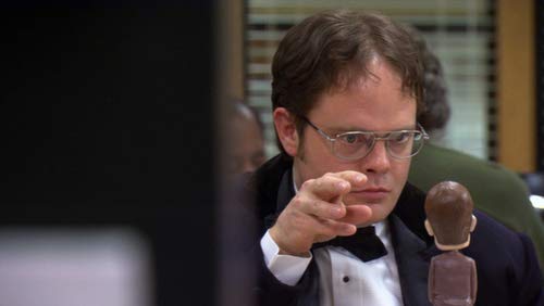 Dunder Mifflin Dwight Schrute Bobblehead - The Office TV Show Collectible, Perfect Gift for Fans | Desk Decor, Office Display, Pop Culture Memorabilia