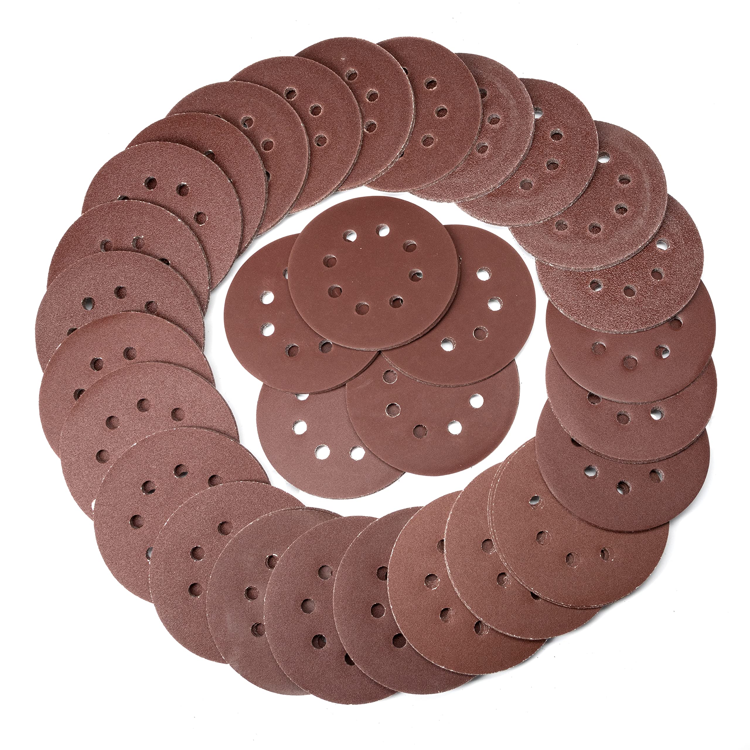 NEIKO 11271A 150-Piece 5-Inch Hook and Loop Sanding Discs for Orbital Sander | 60-600 Grit Aluminum Oxide Sandpaper Pads | Woodworking, Metal Polishing & DIY Home Improvement Projects