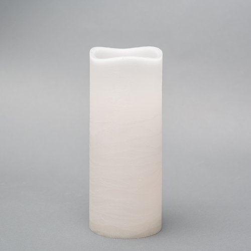 Richland Large LED Pillar Candles with Wavy Top - Set of 12, 4x10 Inches Flameless Battery Operated Candles for Home Decor, Wedding Centerpieces, and Romantic Ambiance