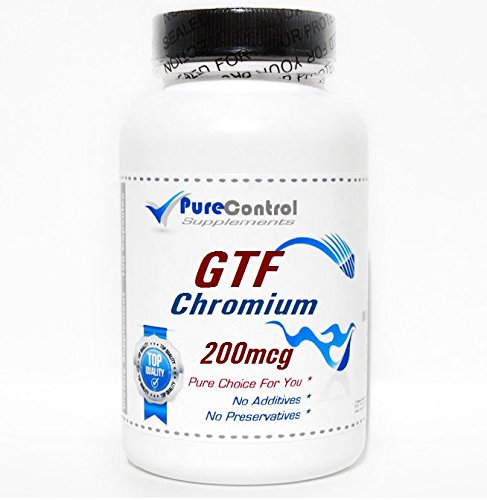 PureControl Supplements GTF Chromium 200mcg - 100 Capsules | High Purity Chromium Supplement for Blood Sugar Support & Weight Management | Supports Metabolism & Energy Levels