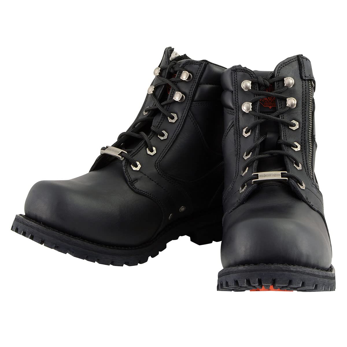 Milwaukee Men's Wide Work Boots with Zipper & Laces - Durable Steel Toe Construction for Construction & Outdoor Work