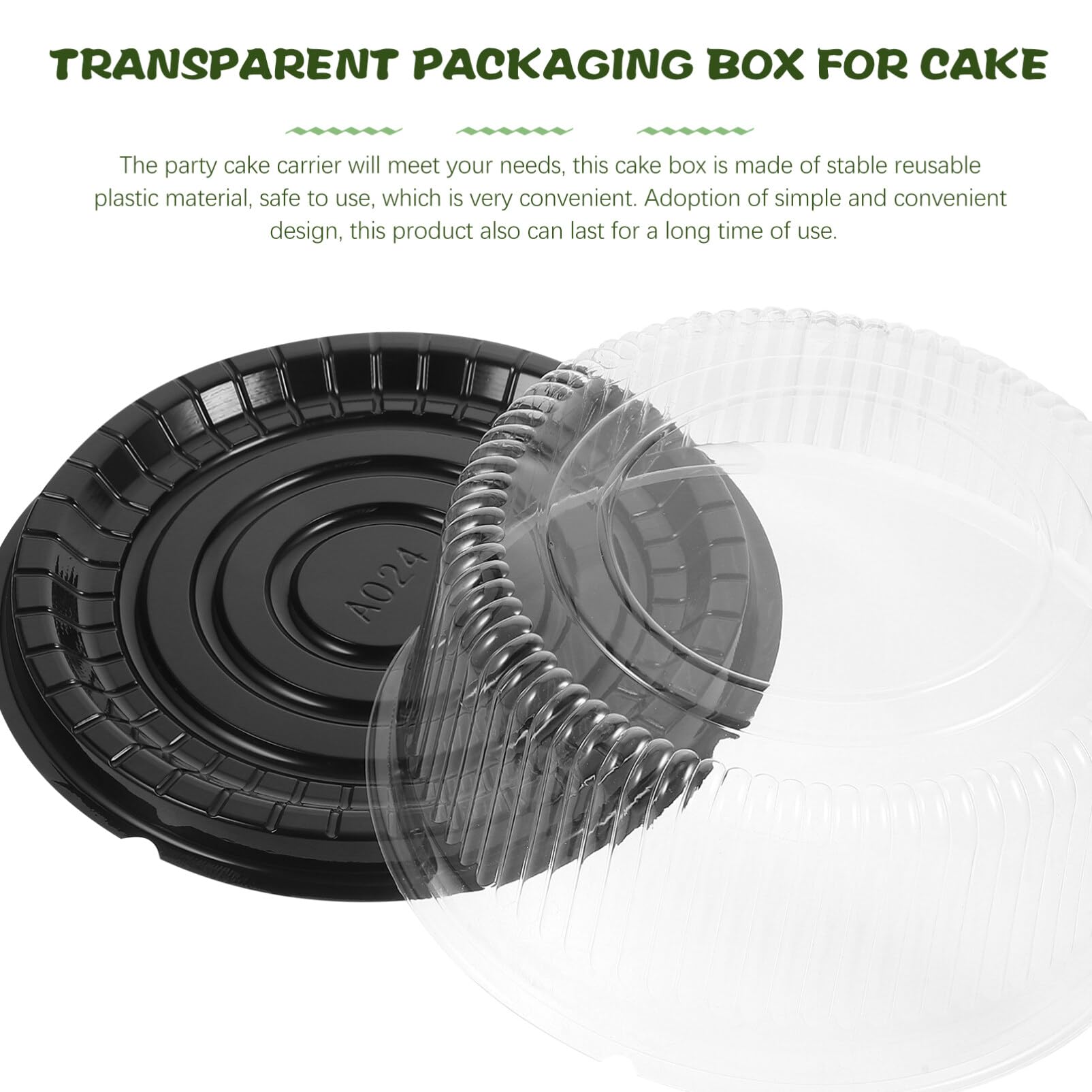 ABOOFAN 10-Pack 8-Inch Clear Plastic Cake Containers with Dome Lids & Round Cake Boards - Disposable Transport Boxes for Birthday, Wedding, and Bakery Display