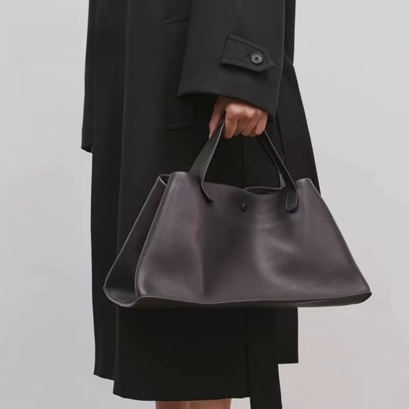 Genuine Leather Top Handle Tote Bag for Women - Stylish Casual Shoulder Hobo Purse, Waterproof Work Commuter Bag | Perfect for Office, Travel & Everyday Use