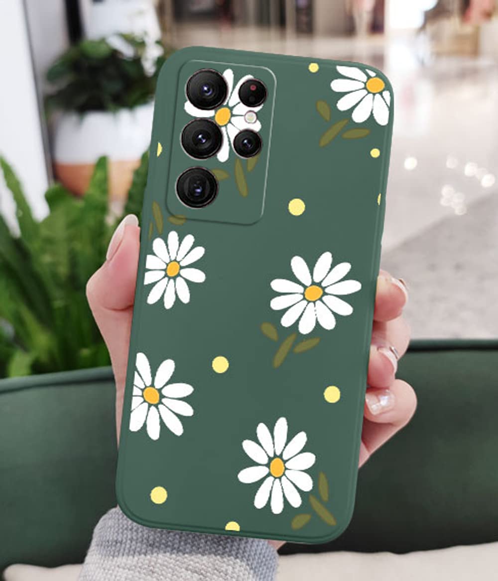Cute Daisy Pattern TPU Bumper Case for Samsung Galaxy S22 Ultra 5G (6.8