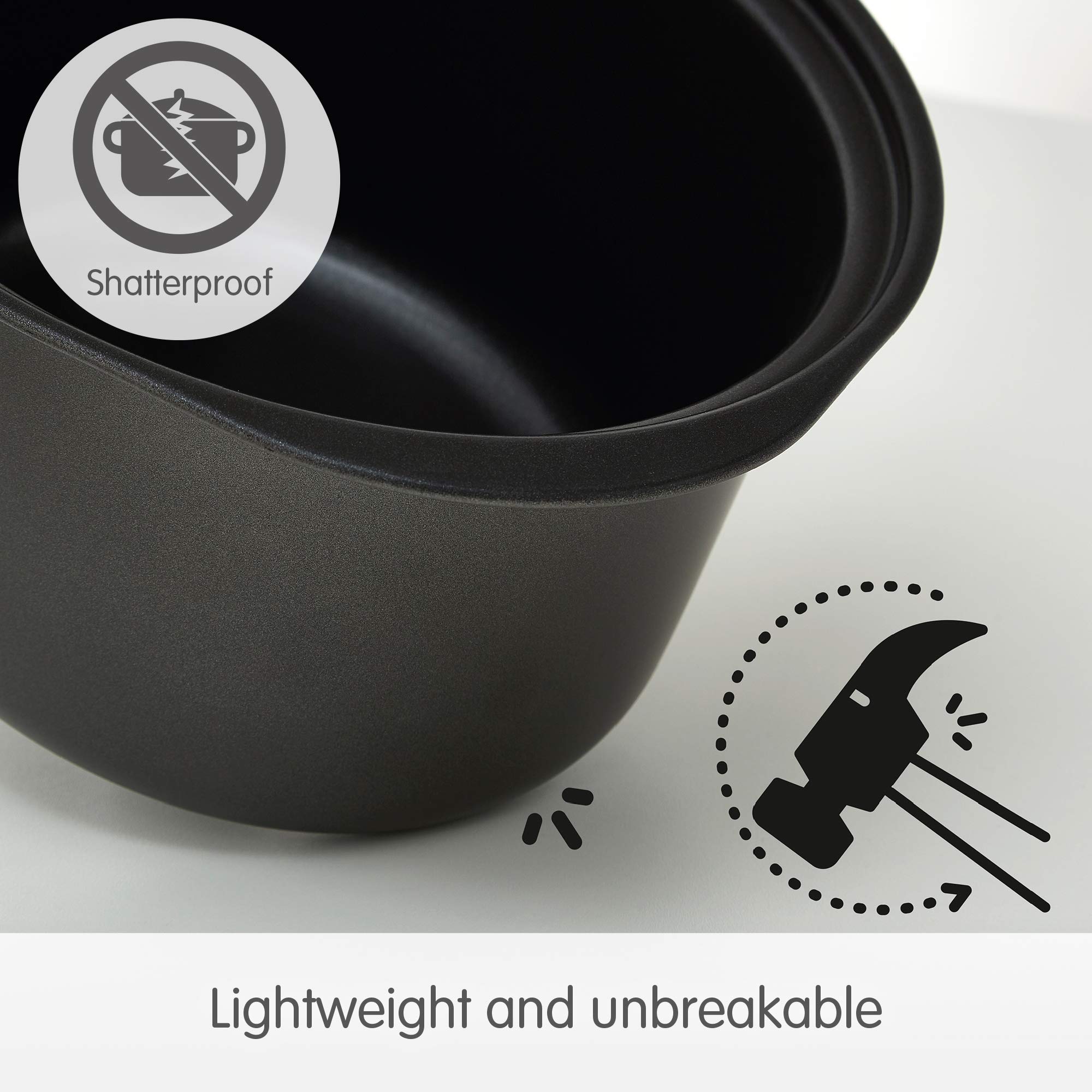 Morphy Richards 6.5L Slow Cooker with Detachable Hinged Lid - Shatterproof Aluminum Pot, 3 Heat Settings, Hob Safe, Easy to Clean (163W, Black, Model 461020) - Perfect for Stews, Soups, and Family Meals