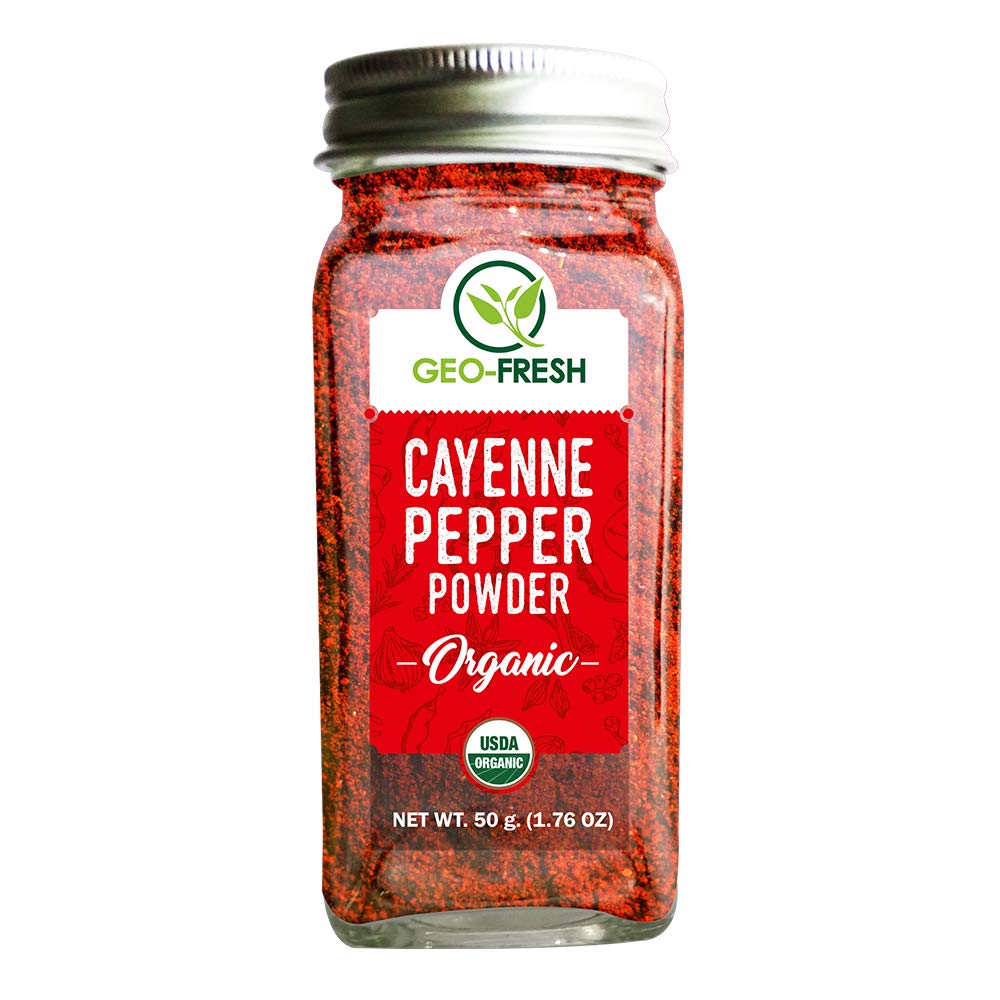 USDA Certified Organic Cayenne Powder & Cumin Whole Spice Combo (50g Each) - Perfect for Cooking, Seasoning & Healthy Recipes
