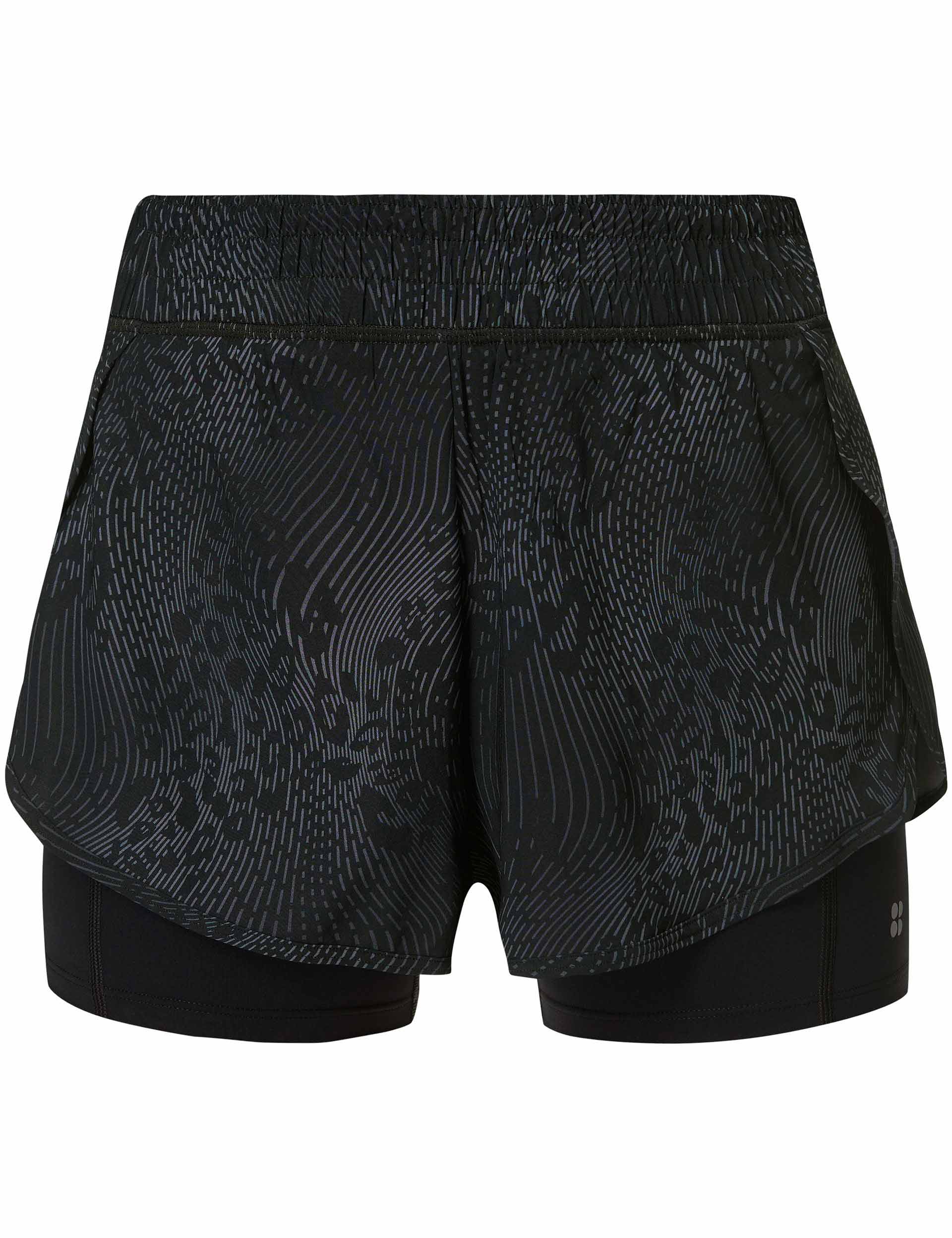 2 in 1 Multi-Train Shorts for Men & Women - Grey Hybrid Leopard Print Workout Shorts | Perfect for Gym, Running & Yoga Training