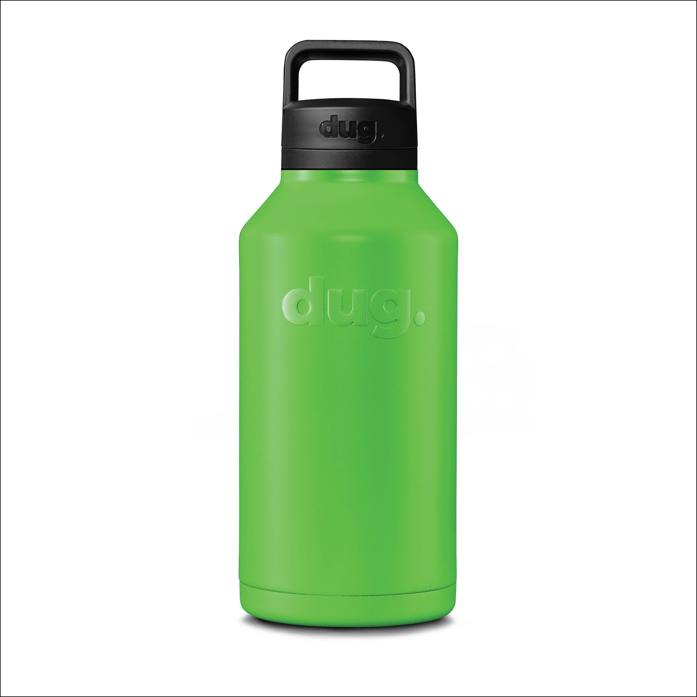 2L (67.6 oz) Large Water Bottle with Straw - BPA Free, Leak Proof, Durable Lime Green Sports Bottle for Gym, Hiking, Running & Outdoor Activities