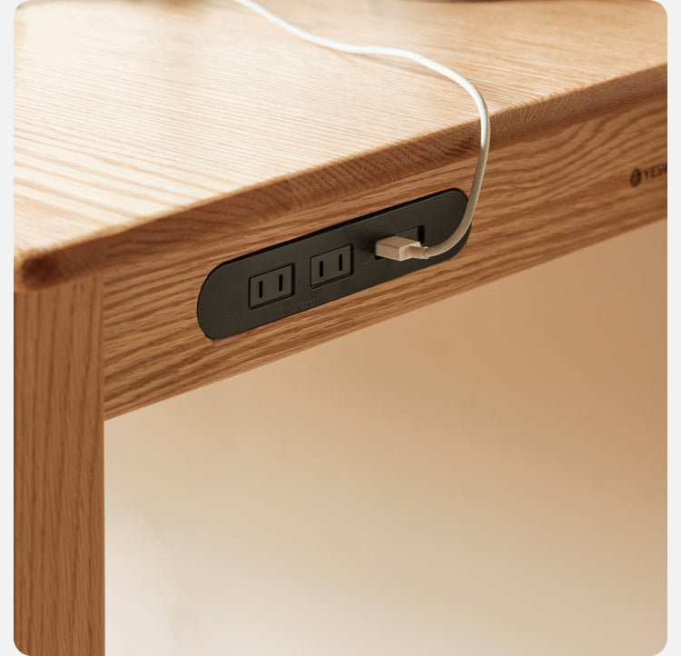 Premium Oak Solid Wood Office Desk - Durable & Stylish Home Office Furniture for Work & Study