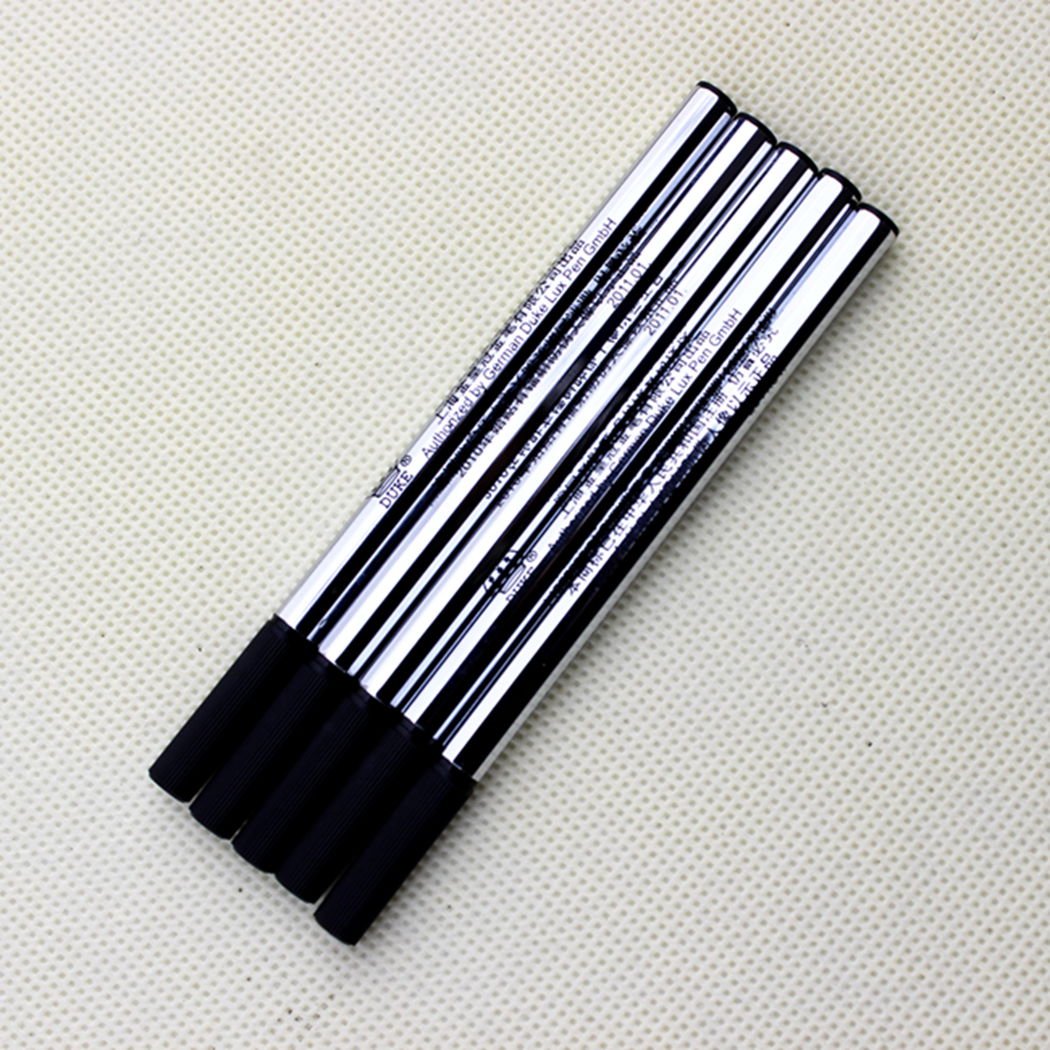 Gullor 5-Pack 0.5mm Ballpoint Pen Refills - 103mm Length for Duke Pens | Smooth Writing Replacement Ink Refills for Office, School & Daily Use