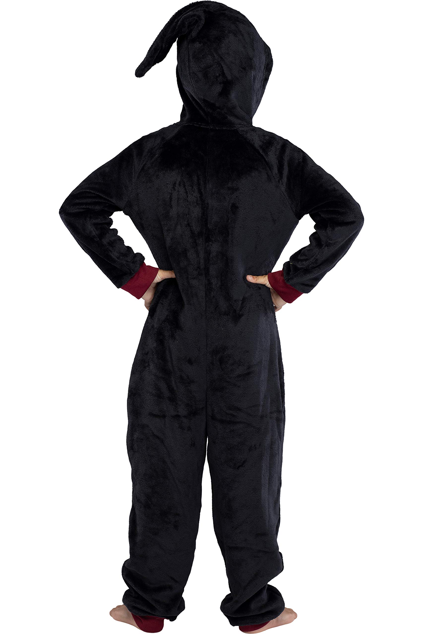 Harry Potter Unisex Kids Hooded Pajama Union Suit - Gryffindor, Slytherin, Ravenclaw & Hufflepuff 4 Houses - Soft Fleece Onesie for Boys & Girls - Perfect for Halloween Costumes, Christmas Gifts & Cozy Family Movie Nights