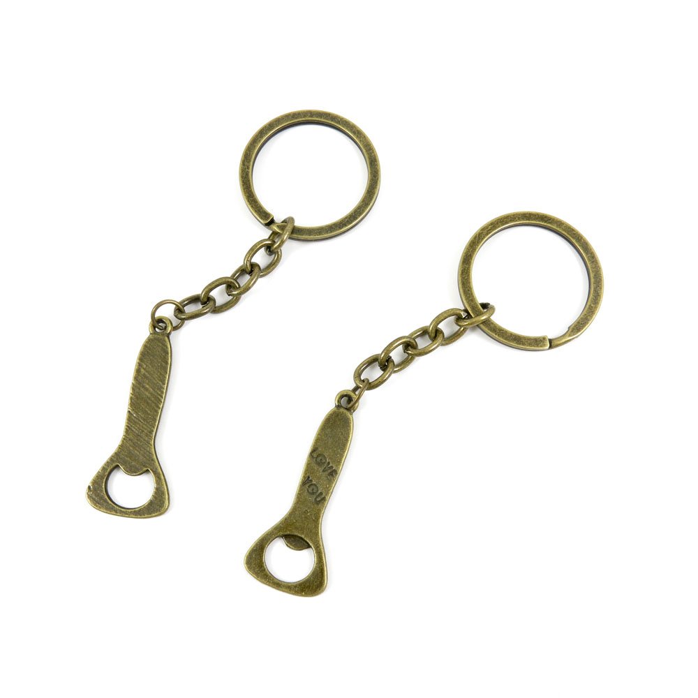 Stylish Keychain with Bottle Opener - Fashion Jewelry Keyring for Car Keys, House Keys & Gift Giving - Bulk Wholesale Key Tag Ring Chain (Perfect for Everyday Use, Travel, Parties & Promotional Giveaways)